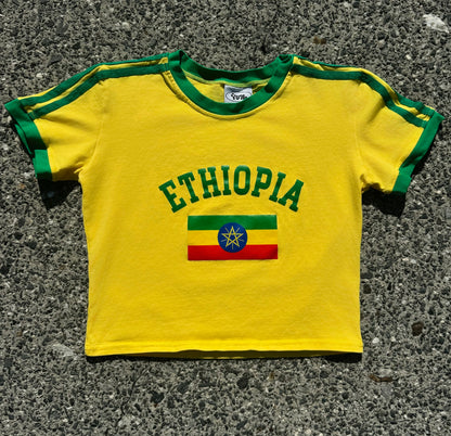 Baby tee crop top - Yellow