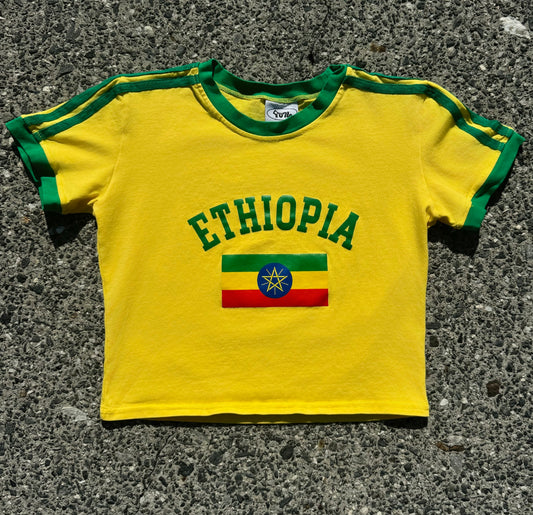 Baby tee crop top - Yellow
