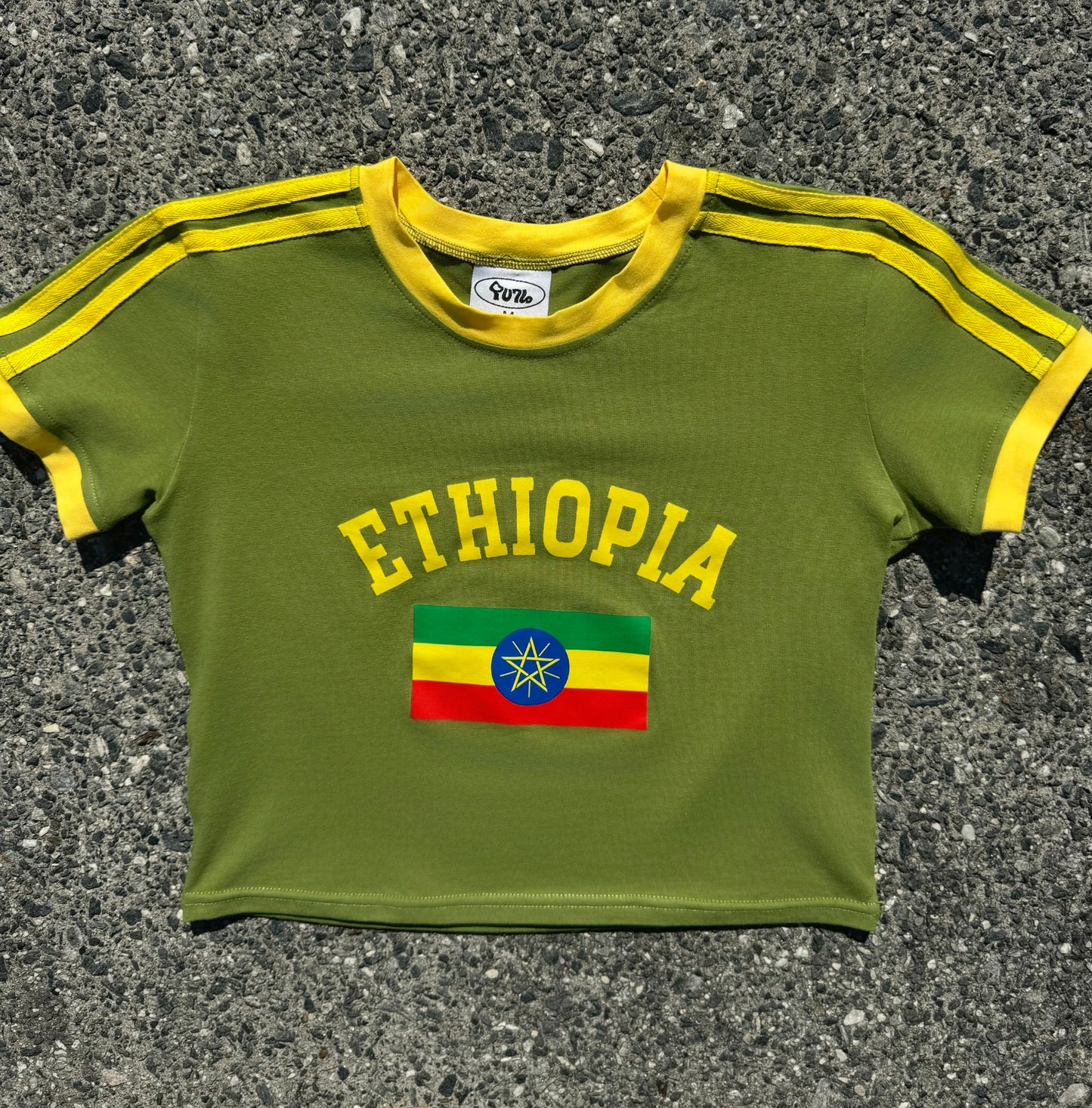 Baby tee crop top - Olive green